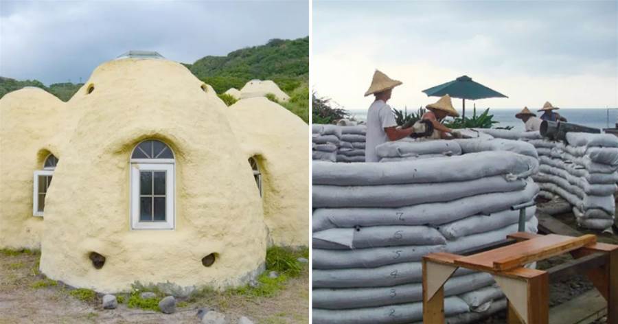 臺北退休老師在海邊「花10年打造環保土房子」能防8級地震，內部構造曝光，網友：理想家園