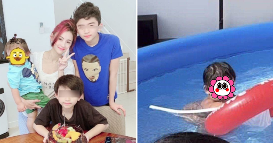 張柏芝幼子正臉曝光了！網友一看：超不像媽媽！父親身份至今成謎