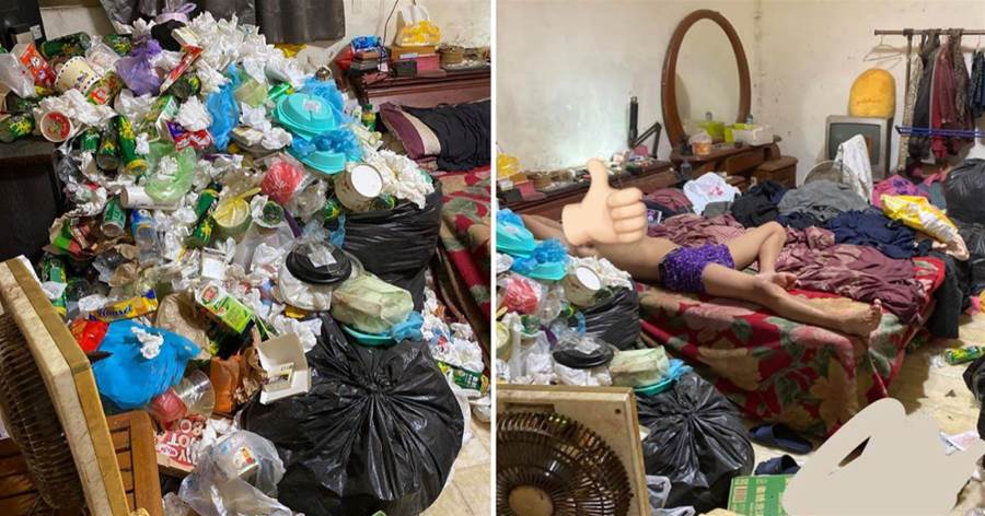 她親曝親哥上輩子住回收場「垃圾堆滿房間」跟家人聯手「花6小時大改造」網友見成果驚呼：原來房間這麼大