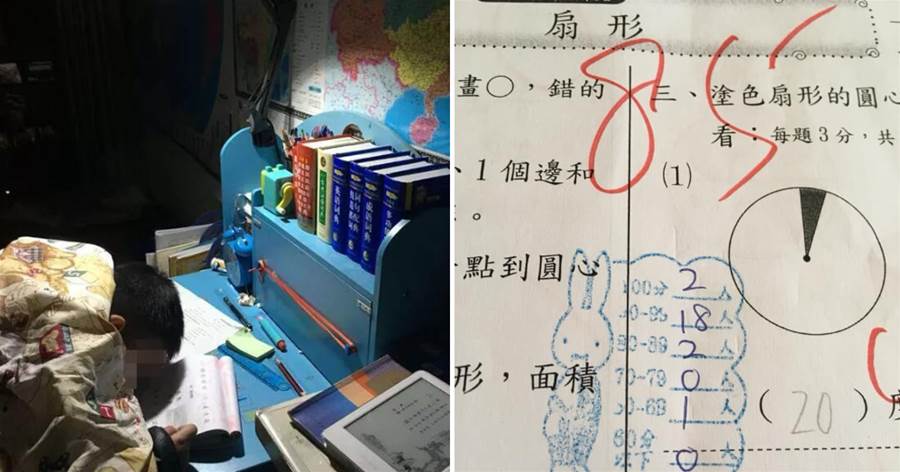 小五生數學85分倒數第二，考卷被蓋「藍色兔兔印章」 媽媽無奈發問「是台灣教育出問題嗎？」網驚呼：好傷人！