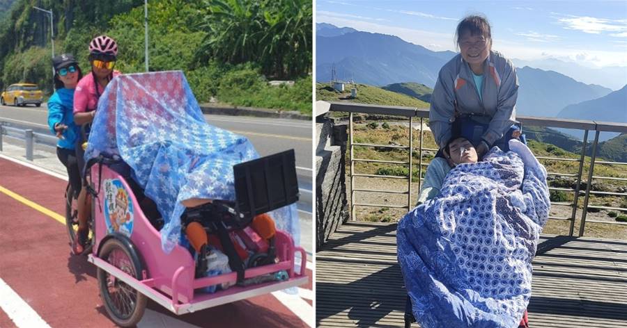 單親媽獨養腦麻兒22年，母子6年「合力162場路跑」今登頂「合歡山」創奇跡，媽笑言：兒子能開心，再苦也值得！