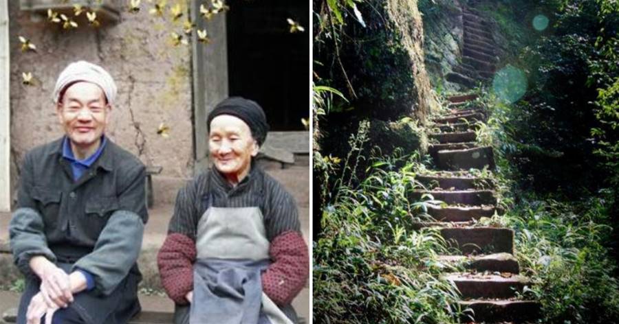 小伙帶30歲「寡婦」私奔，躲進深山50年，為愛鑿出6000多階天梯